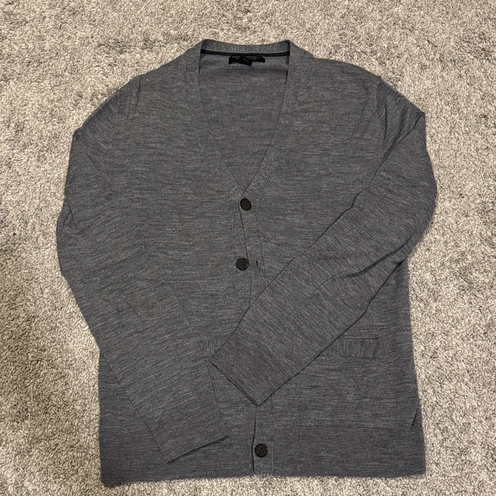 Banana Republic Charcoal Cardigan Sweater